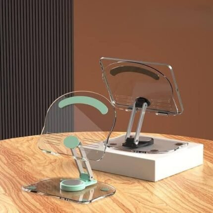 حامل تابلت وموبايل أكريليك شفاف بزاوية قابلة للتعديل